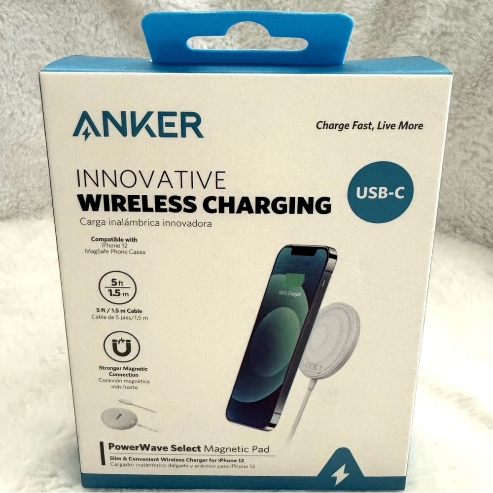 Anker PowerWave Select WIRELESS CHARGING MAGNETIC PAD for iPhone 7.5W MagSafe